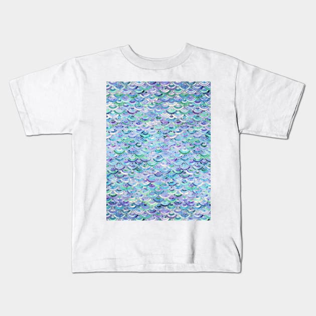 Marble Mosaic in Sapphire and Emerald Kids T-Shirt by micklyn